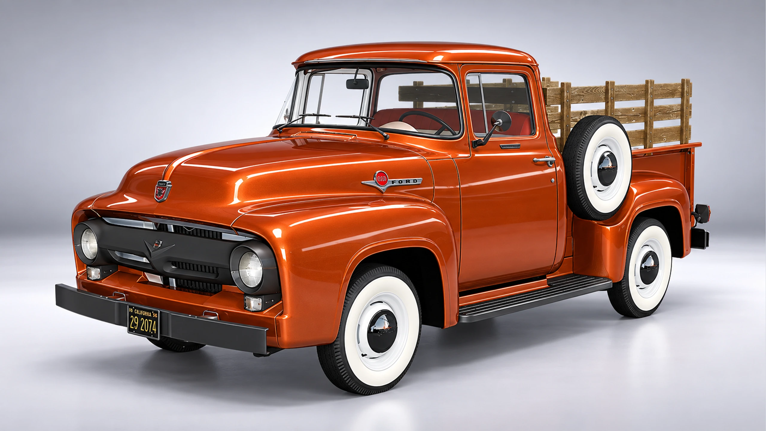 กดเพื่อดูแบบเต็มหน้าจอ Ford F-100 Custom Rod 1956