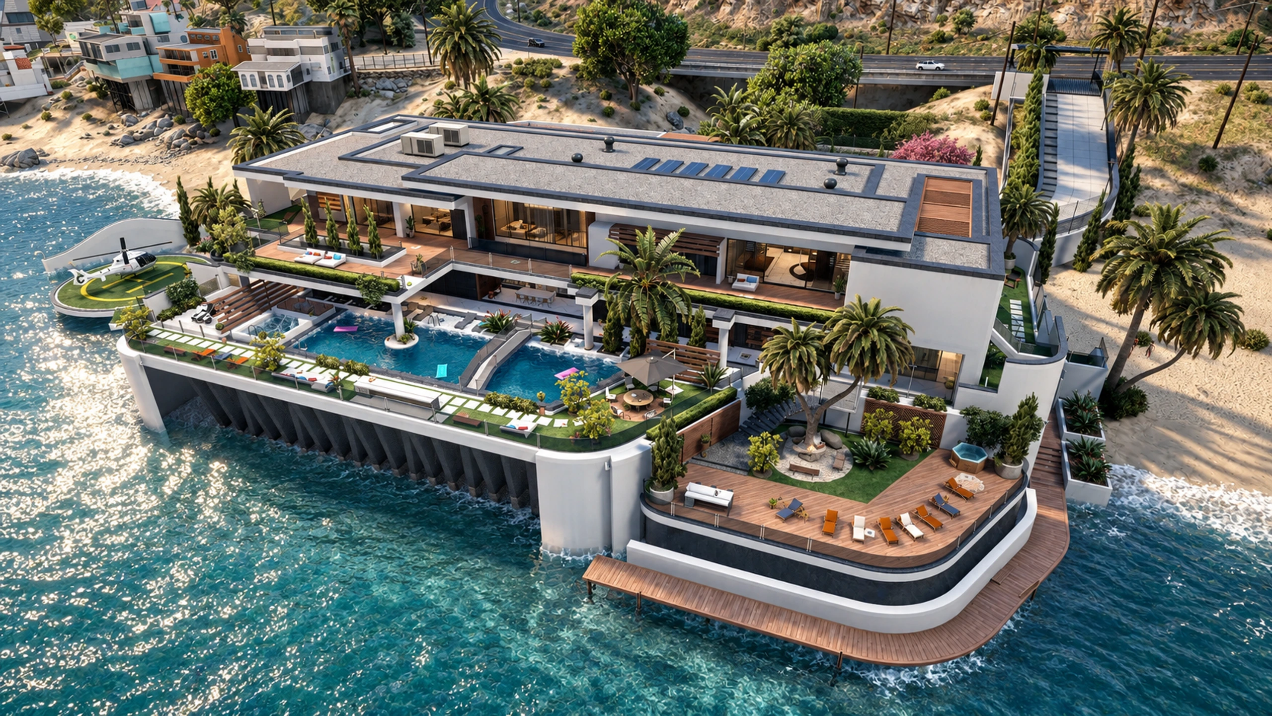 Click to view fullscreen Biệt thự ven biển Malibu
