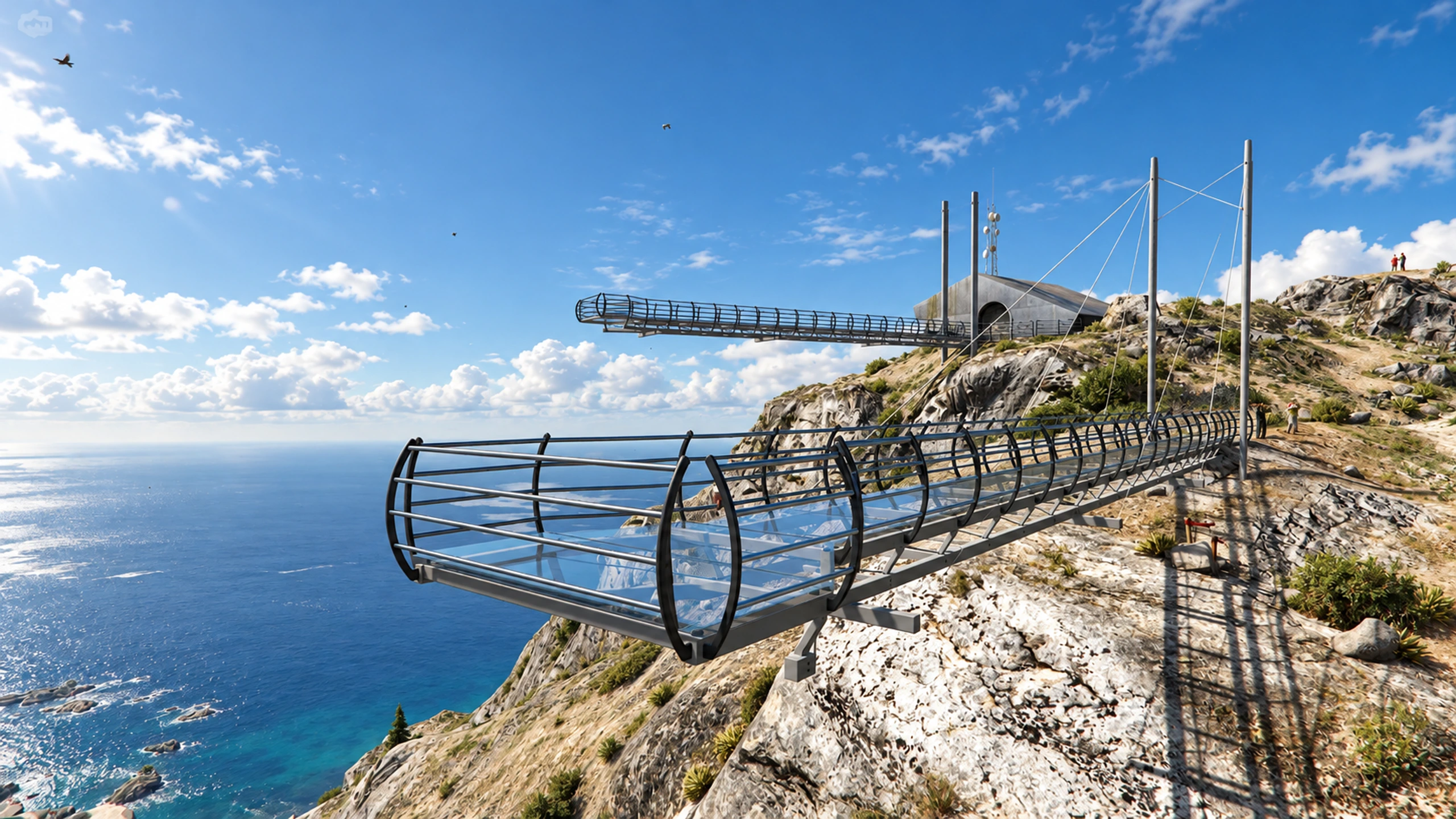Cầu kính ngắm cảnh vách đá Skywalk