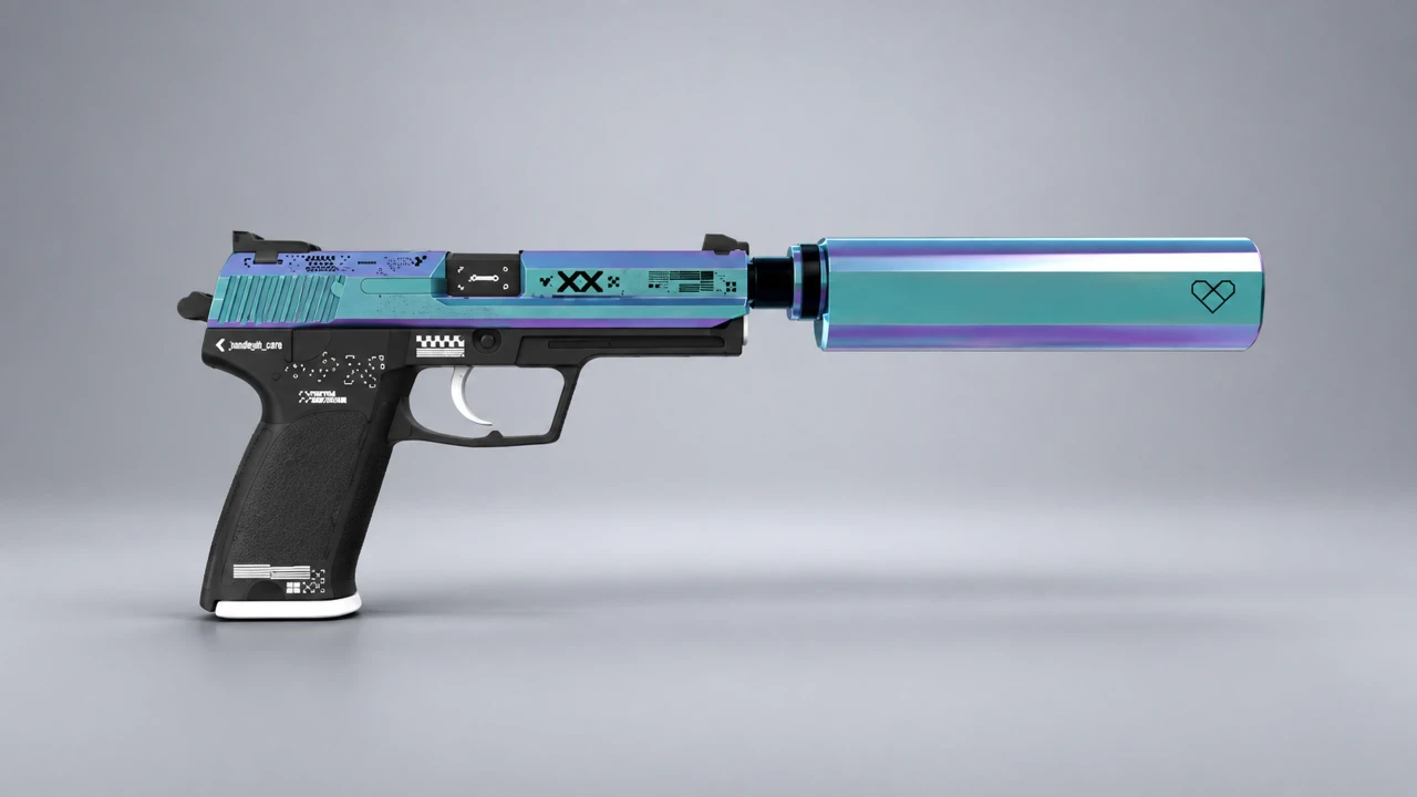 USP-S Printstream Xanh Tím