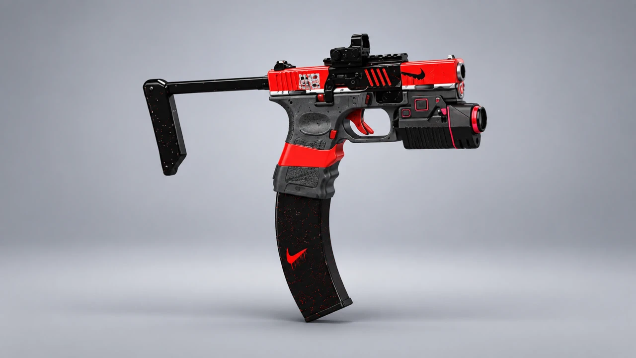 Glock Báng Gập Nike Đỏ Đen