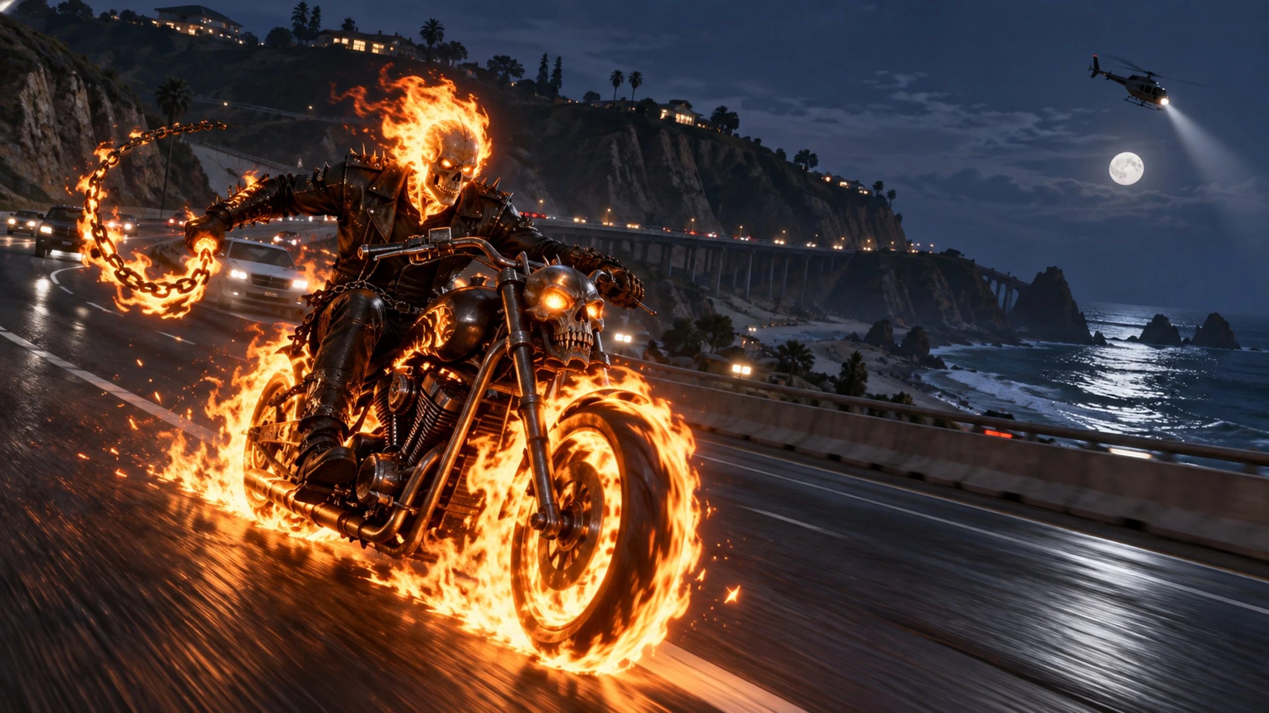 Ghost Rider — Mô tô và xích lửa
